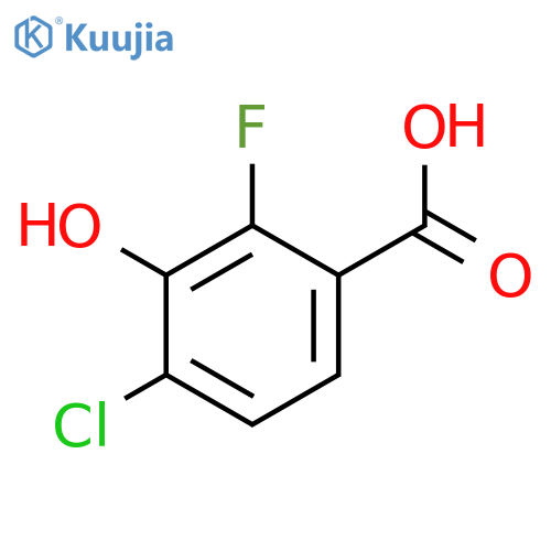 BENZOIC ACID, 4-CHLORO-2-FLUORO-3-HYDROXY- structure