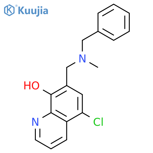 8-QUINOLINOL, 5-CHLORO-7-[[METHYL(PHENYLMETHYL)AMINO]METHYL]- structure