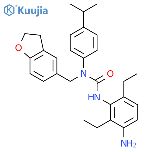 Urea,N'-(3-amino-2,6-diethylphenyl)-N-[(2,3-dihydro-5-benzofuranyl)methyl]-N-[4-(1-methylethyl)phenyl]- structure