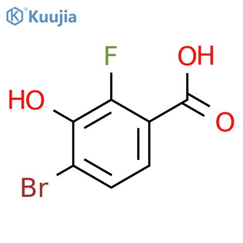 BENZOIC ACID, 4-BROMO-2-FLUORO-3-HYDROXY- structure
