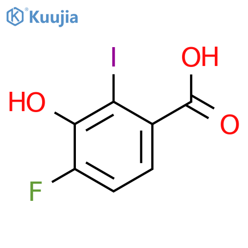 BENZOIC ACID, 4-FLUORO-3-HYDROXY-2-IODO- structure