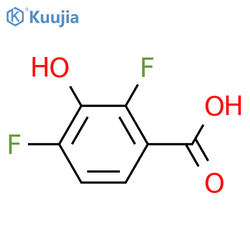 2,4-Difluoro-3-hydroxybenzoic acid structure