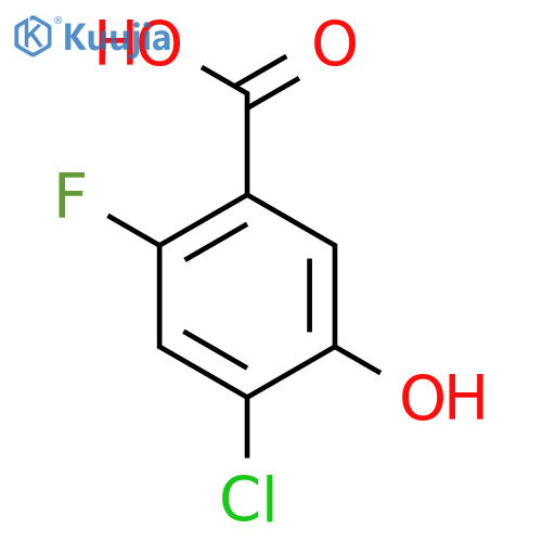 4-Chloro-2-fluoro-5-hydroxybenzoic acid structure