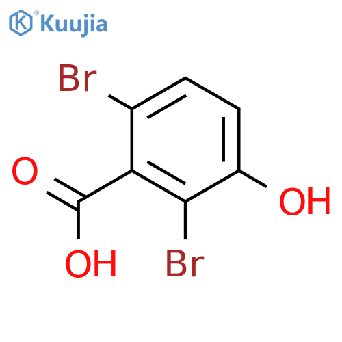 Benzoic acid, 2,6-dibromo-3-hydroxy- structure