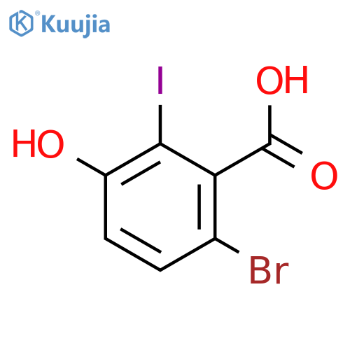 Benzoic acid, 6-bromo-3-hydroxy-2-iodo- structure