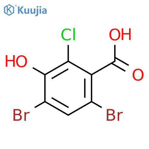 BENZOIC ACID, 4,6-DIBROMO-2-CHLORO-3-HYDROXY- structure