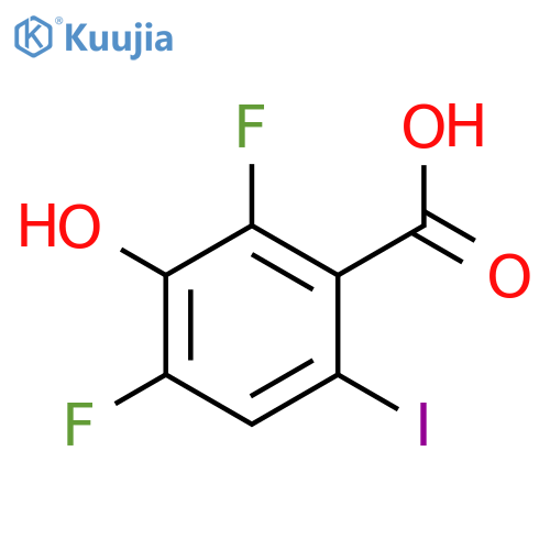 Benzoic acid, 2,4-difluoro-3-hydroxy-6-iodo- structure