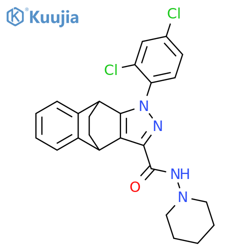 4,9-Ethano-1H-benz[f]indazole-3-carboxamide,1-(2,4-dichlorophenyl)-4,9-dihydro-N-1-piperidinyl- structure