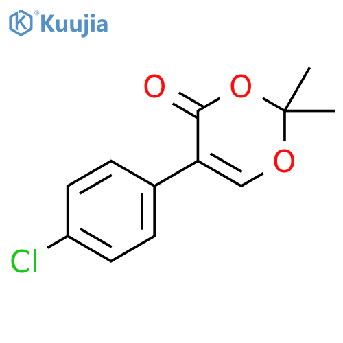 4H-1,3-Dioxin-4-one, 5-(4-chlorophenyl)-2,2-dimethyl- structure