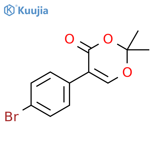 4H-1,3-DIOXIN-4-ONE, 5-(4-BROMOPHENYL)-2,2-DIMETHYL- structure