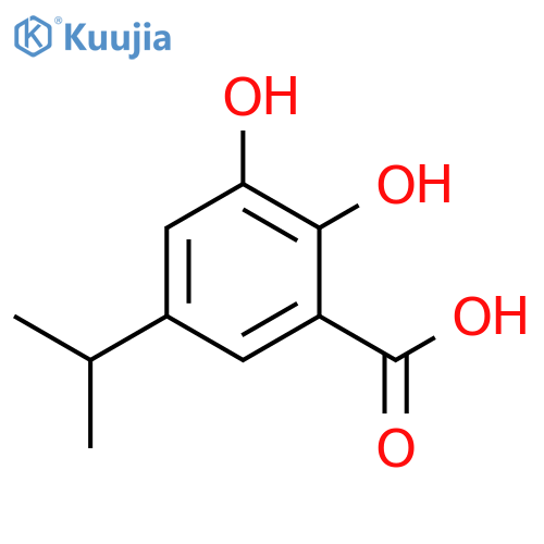2,3-dihydroxy-5-(propan-2-yl)benzoic acid structure