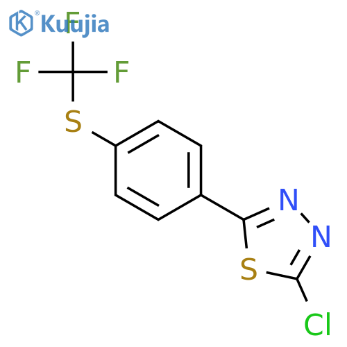 1,3,4-Thiadiazole, 2-chloro-5-[4-[(trifluoromethyl)thio]phenyl]- structure