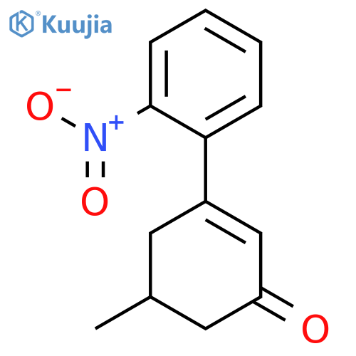 2-CYCLOHEXEN-1-ONE, 5-METHYL-3-(2-NITROPHENYL)- structure