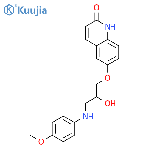 2(1H)-Quinolinone, 6-[2-hydroxy-3-[(4-methoxyphenyl)amino]propoxy]- structure