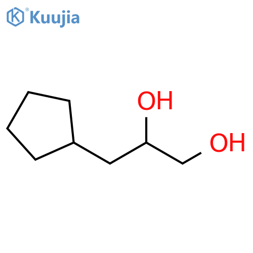3-cyclopentylpropane-1,2-diol structure