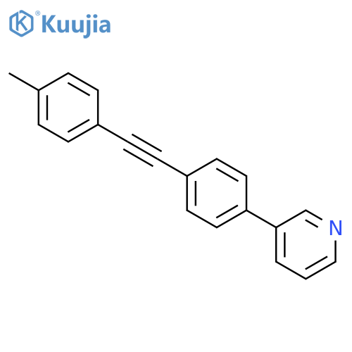 PYRIDINE, 3-[4-[2-(4-METHYLPHENYL)ETHYNYL]PHENYL]- structure