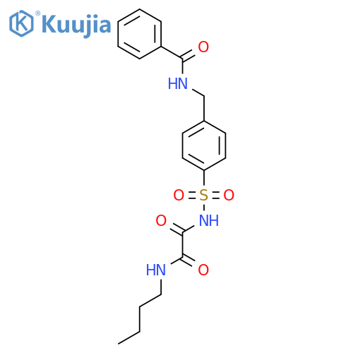 Ethanediamide, N-[[4-[(benzoylamino)methyl]phenyl]sulfonyl]-N'-butyl- structure