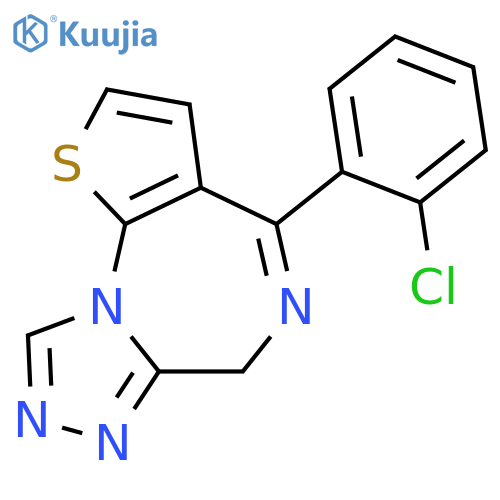 6H-Thieno[3,2-f][1,2,4]triazolo[4,3-a][1,4]diazepine, 4-(2-chlorophenyl)- structure