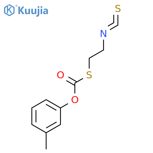 CARBONOTHIOIC ACID, S-(2-ISOTHIOCYANATOETHYL) O-(3-METHYLPHENYL) ESTER structure