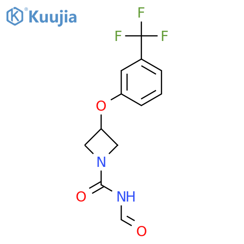 1-Azetidinecarboxamide, N-formyl-3-[3-(trifluoromethyl)phenoxy]- structure