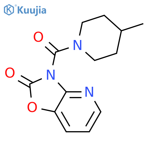 Oxazolo[4,5-b]pyridin-2(3H)-one, 3-[(4-methyl-1-piperidinyl)carbonyl]- structure