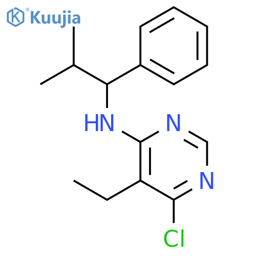 4-PYRIMIDINAMINE, 6-CHLORO-5-ETHYL-N-(2-METHYL-1-PHENYLPROPYL)- structure