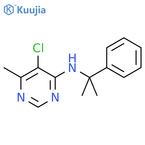 4-PYRIMIDINAMINE, 5-CHLORO-6-METHYL-N-(1-METHYL-1-PHENYLETHYL)- structure
