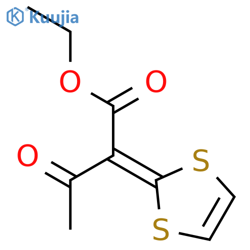 Butanoic acid, 2-(1,3-dithiol-2-ylidene)-3-oxo-, ethyl ester structure