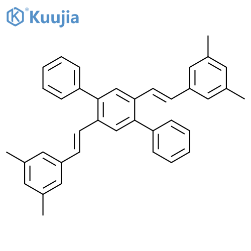 1,1':4',1''-TERPHENYL, 2',5'-BIS[(1E)-2-(3,5-DIMETHYLPHENYL)ETHENYL]- structure