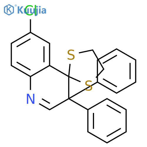 Spiro[1,3-dithiolane-2,4'(3'H)-quinoline], 6'-chloro-3',3'-diphenyl- structure