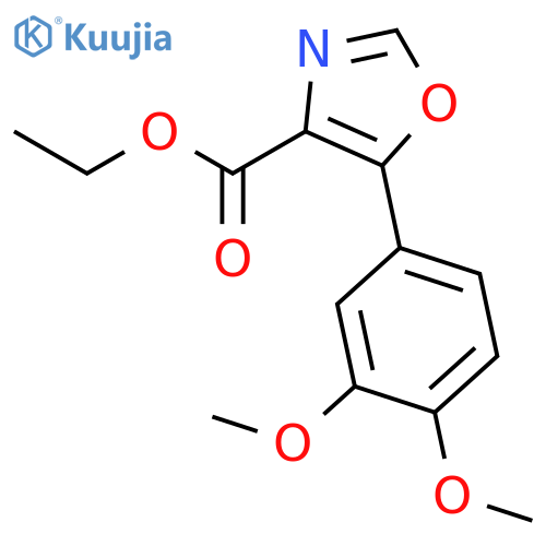 4-OXAZOLECARBOXYLIC ACID, 5-(3,4-DIMETHOXYPHENYL)-, ETHYL ESTER structure