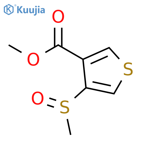 3-Thiophenecarboxylic acid, 4-(methylsulfinyl)-, methyl ester structure