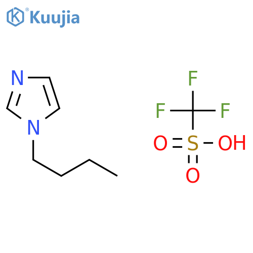 Methanesulfonic acid, 1,1,1-trifluoro-, compd. with 1-butyl-1H-imidazole(1:1) structure