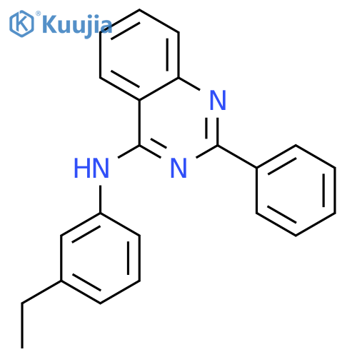 4-Quinazolinamine, N-(3-ethylphenyl)-2-phenyl- structure