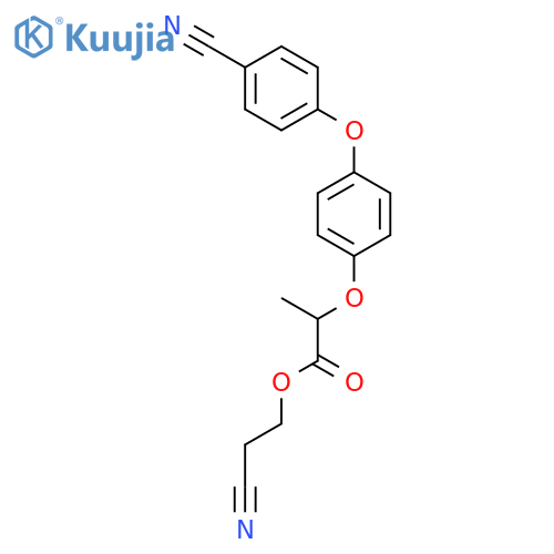 PROPANOIC ACID, 2-[4-(4-CYANOPHENOXY)PHENOXY]-, 2-CYANOETHYL ESTER structure