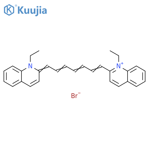 Quinolinium,1-ethyl-2-[7-(1-ethyl-2(1H)-quinolinylidene)-1,3,5-heptatrienyl]-, bromide structure