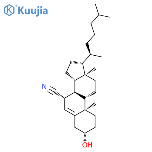 Cholest-5-ene-7-carbonitrile, 3-hydroxy-, (3b,7b)- structure
