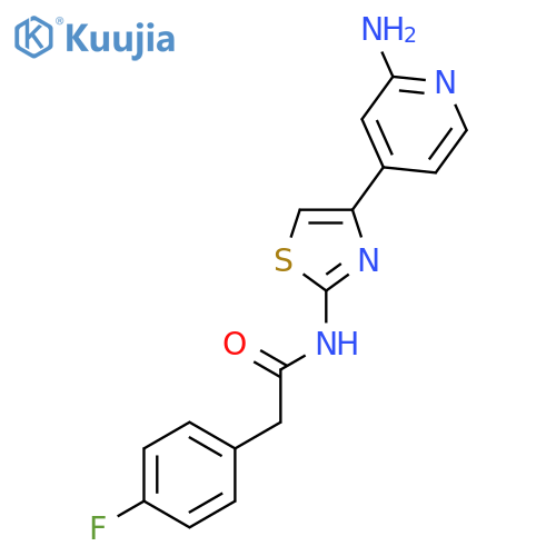 Benzeneacetamide, N-[4-(2-amino-4-pyridinyl)-2-thiazolyl]-4-fluoro- structure