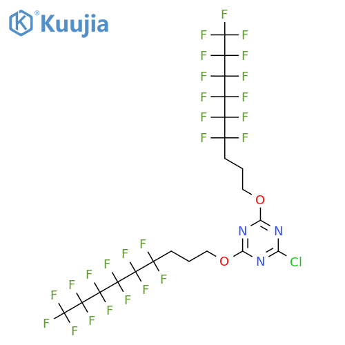 F26 CDMT, 2-Chloro-4,6-bis(4,4,5,5,6,6,7,7,8,8,9,9,9-tridecafluorononyloxy)-1,3,5-triazine structure