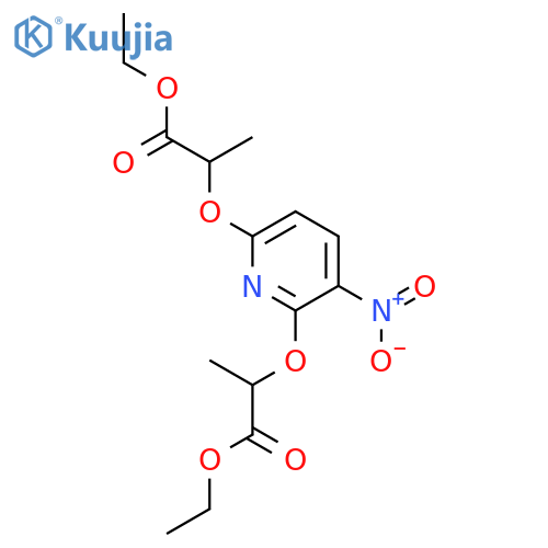 Propanoic acid, 2,2'-[(3-nitro-2,6-pyridinediyl)bis(oxy)]bis-, diethyl ester structure