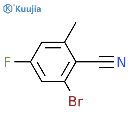 2-Bromo-4-fluoro-6-methylbenzonitrile structure