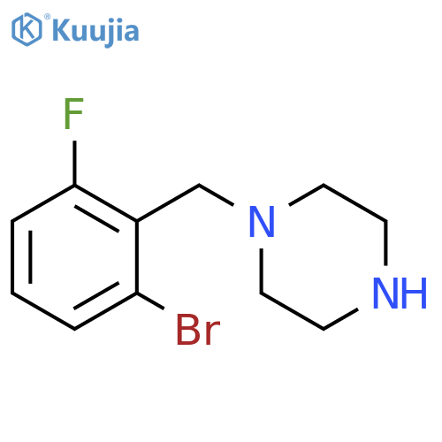 1-(2-bromo-6-fluorophenyl)methylpiperazine structure