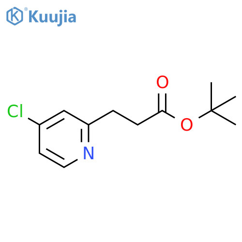 2-Pyridinepropanoic acid, 4-chloro-, 1,1-dimethylethyl ester structure