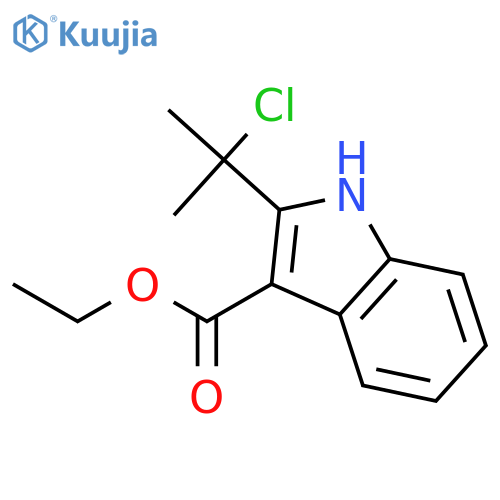 1H-Indole-3-carboxylic acid, 2-(1-chloro-1-methylethyl)-, ethyl ester structure