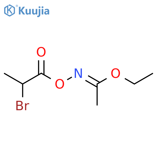 ETHANIMIDIC ACID, N-(2-BROMO-1-OXOPROPOXY)-, ETHYL ESTER structure