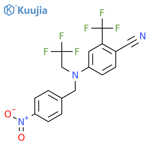 Benzonitrile,4-[[(4-nitrophenyl)methyl](2,2,2-trifluoroethyl)amino]-2-(trifluoromethyl)- structure