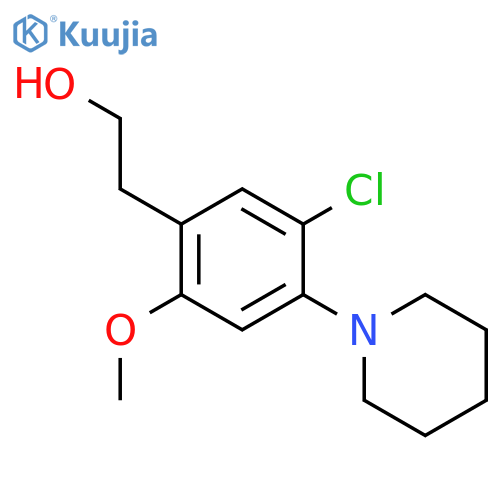 BENZENEETHANOL, 5-CHLORO-2-METHOXY-4-(1-PIPERIDINYL)- structure