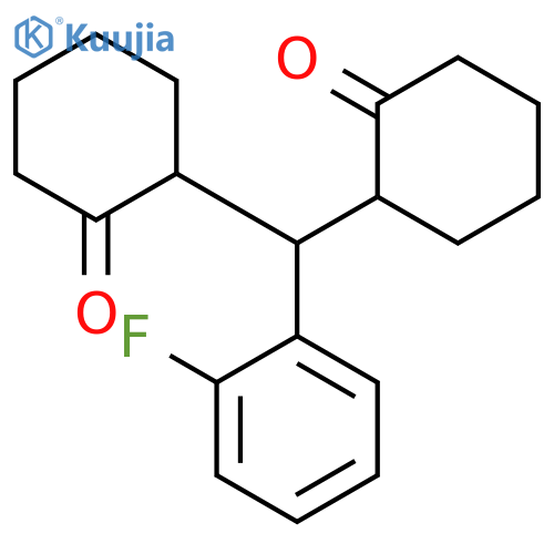 CYCLOHEXANONE, 2,2'-[(2-FLUOROPHENYL)METHYLENE]BIS- structure