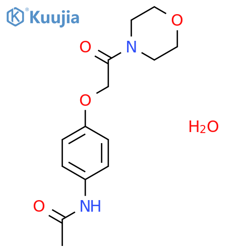 Acetamide, N-[4-[2-(4-morpholinyl)-2-oxoethoxy]phenyl]-, hydrate (1:1) structure