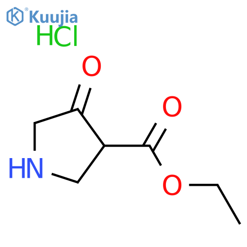 ethyl 4-oxopyrrolidine-3-carboxylate;hydrochloride structure